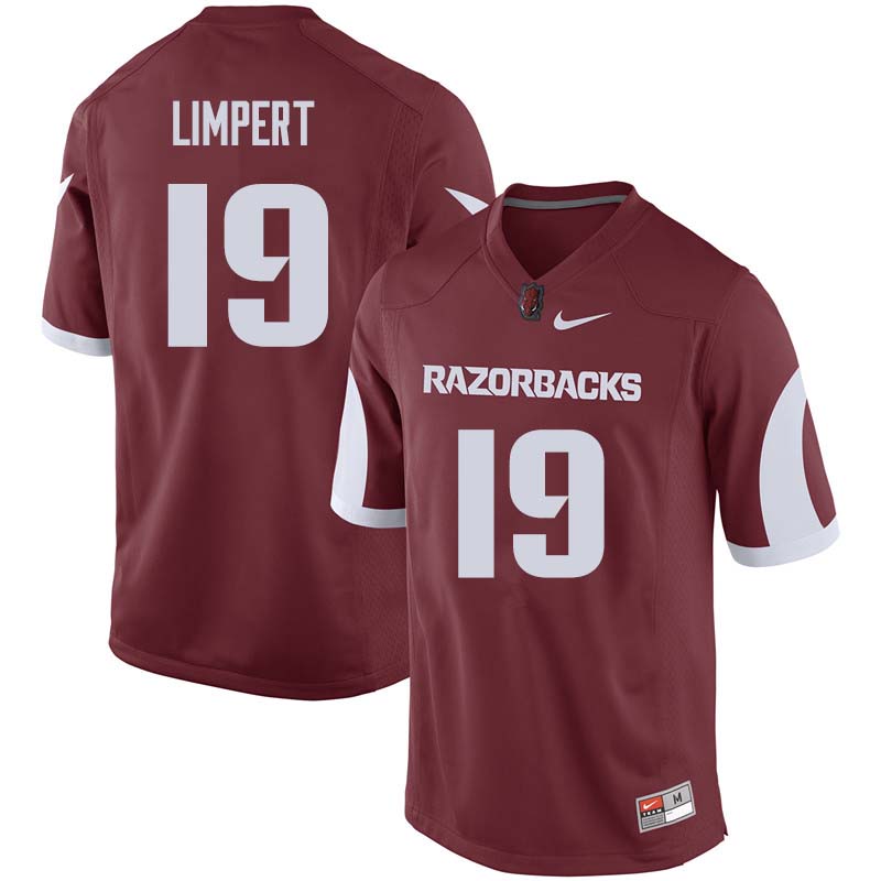 Men #19 Connor Limpert Arkansas Razorback College Football Jerseys Sale-Cardinal